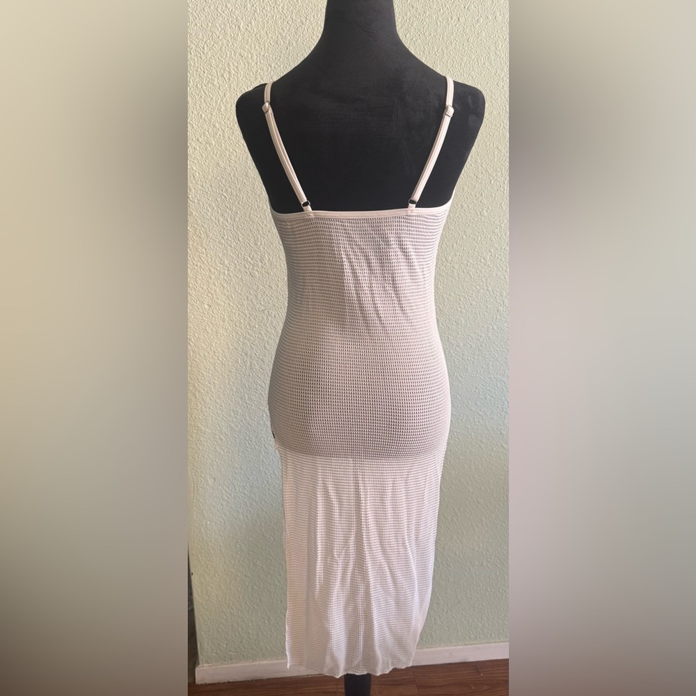 White Ribbed Dress - Picture 3 of 4